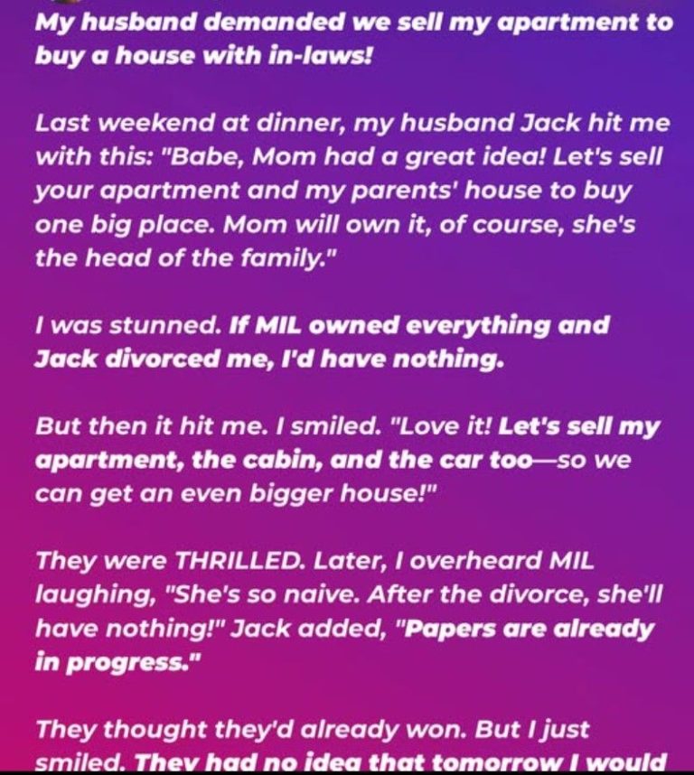My Husband Demanded We Sell