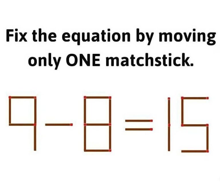 rain Teaser Puzzle: Can you move only 1