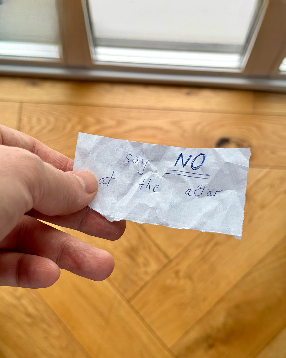 My Bride Handed Me a Note