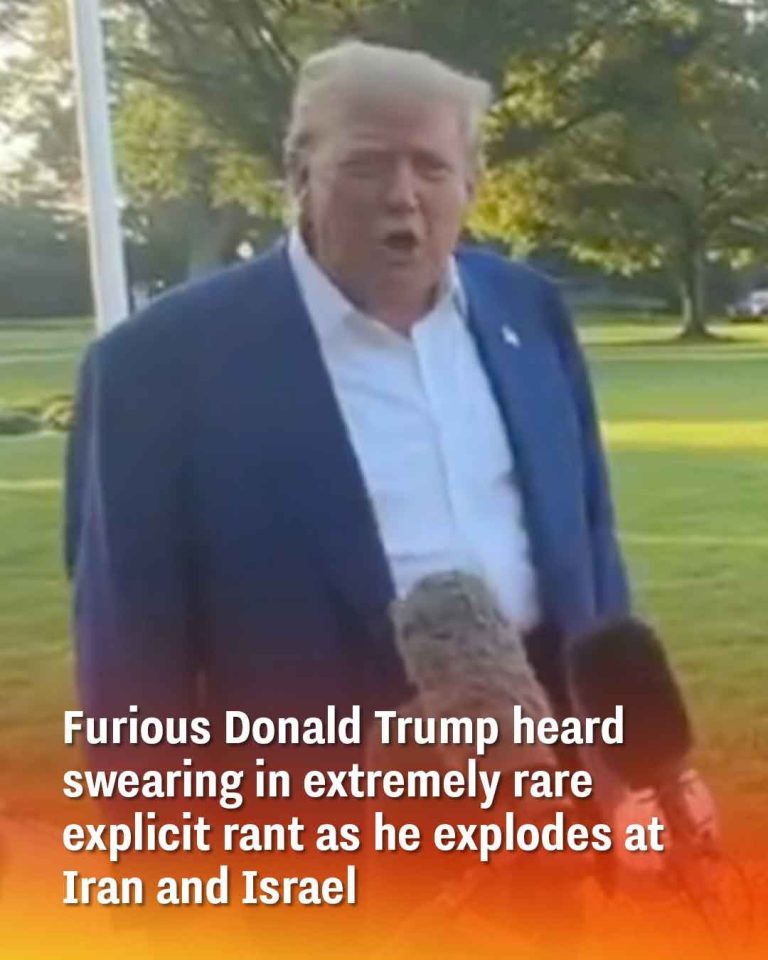 Furious Donald Trump heard swearing in extremely rare explicit rant as he explodes at Iran and Israel