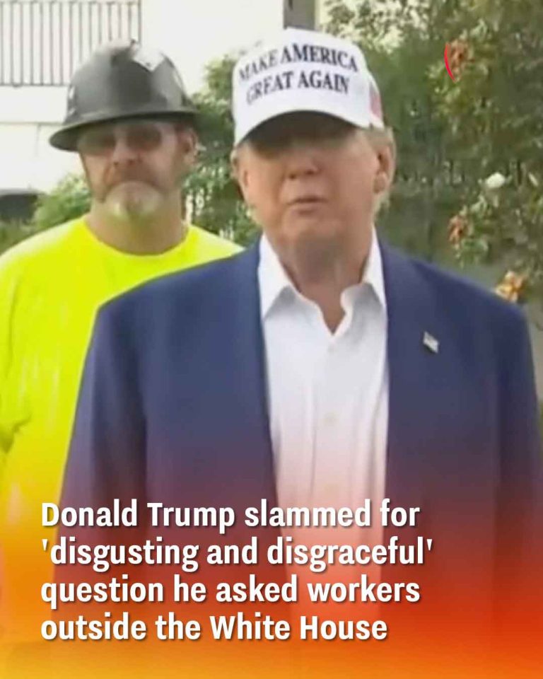 Donald Trump slammed for ‘disgusting and disgraceful’ question he asked workers outside the White House
