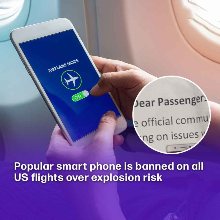 Popular smartphone is banned on all US flights over explosion risk