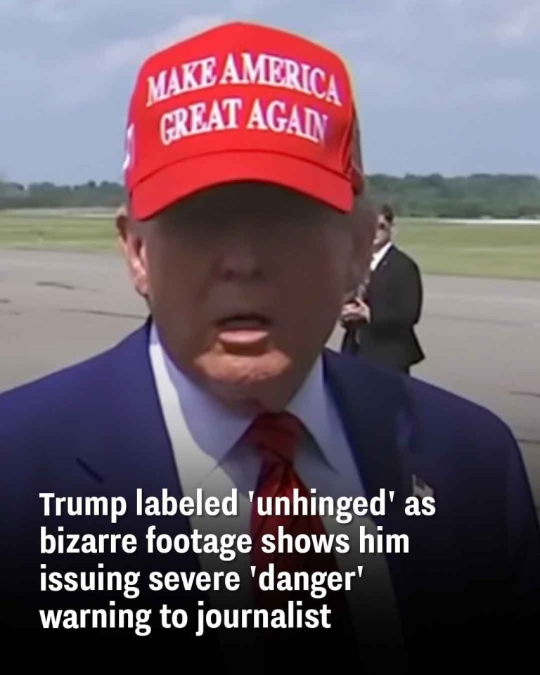 Trump labeled ‘unhinged’ as bizarre footage shows him issuing severe ‘danger’ warning to journalist