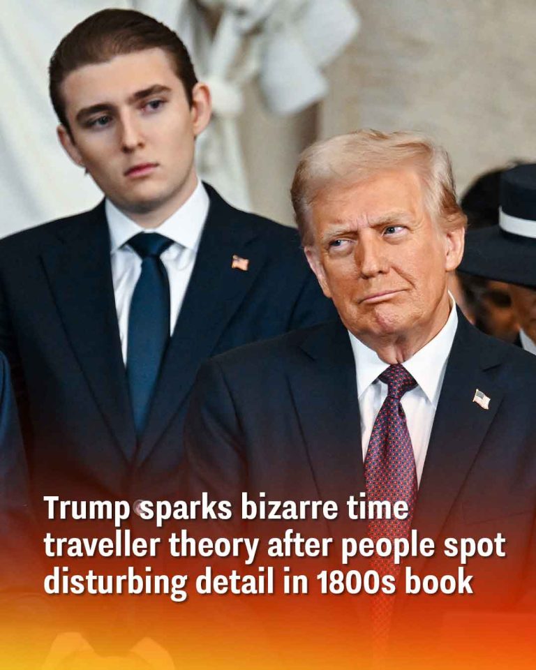 Trump sparks bizarre time traveller theory after people spot disturbing detail in 1800s book