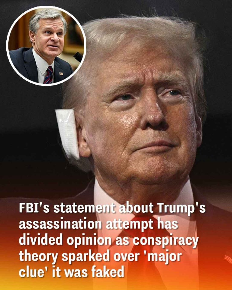 FBI’s statement about Trump’s assassination attempt has divided opinion as conspiracy theory sparked over ‘major clue’ it was faked