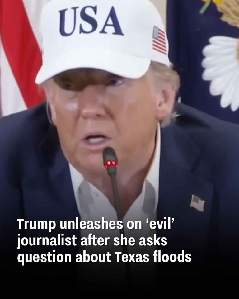 Trump unleashes on ‘evil’ journalist after she asks question about Texas floods