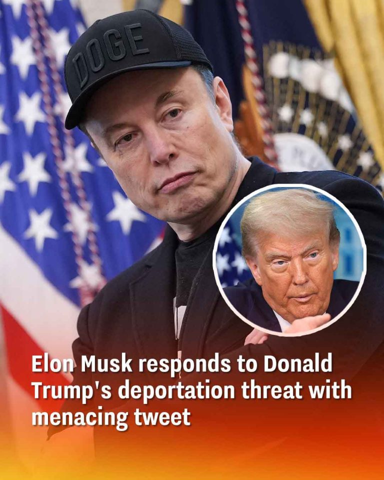 Elon Musk responds to Donald Trump’s deportation threat with menacing tweet